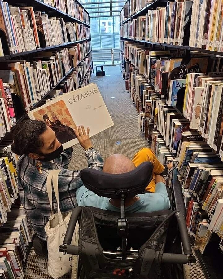 Photos from Nadia and Angie's outing at The Biblioth&egrave;que et Archives nationales du Qu&eacute;bec (BAnQ). 📖📚