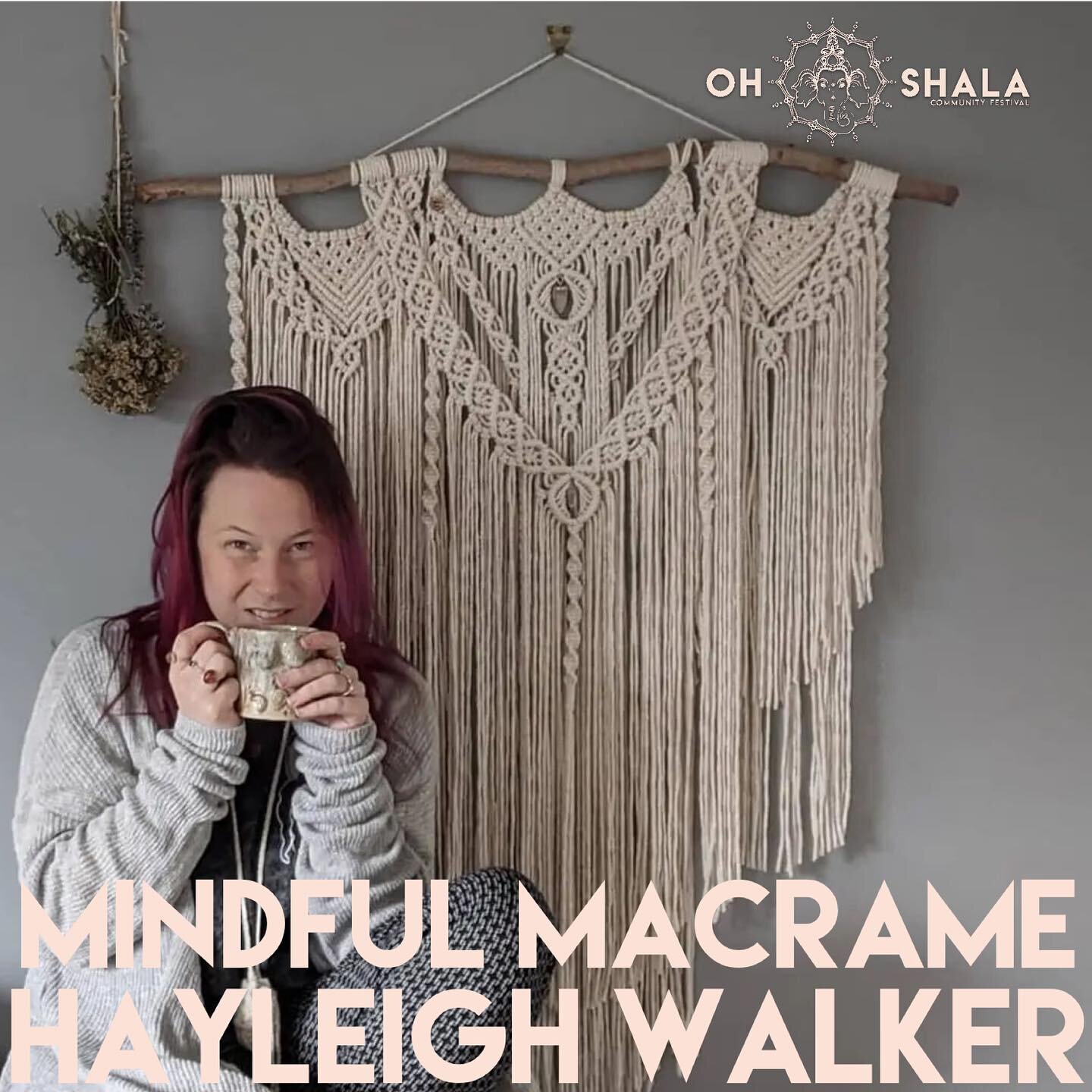 We are very grateful to have special guest artist and facilitator @lyraandatlas delivering a macrame workshop 
.
Join Hayleigh for some mindful macrame where you&rsquo;ll be creating a mini wall hanging with recycled cotton and ethnically sourced bra