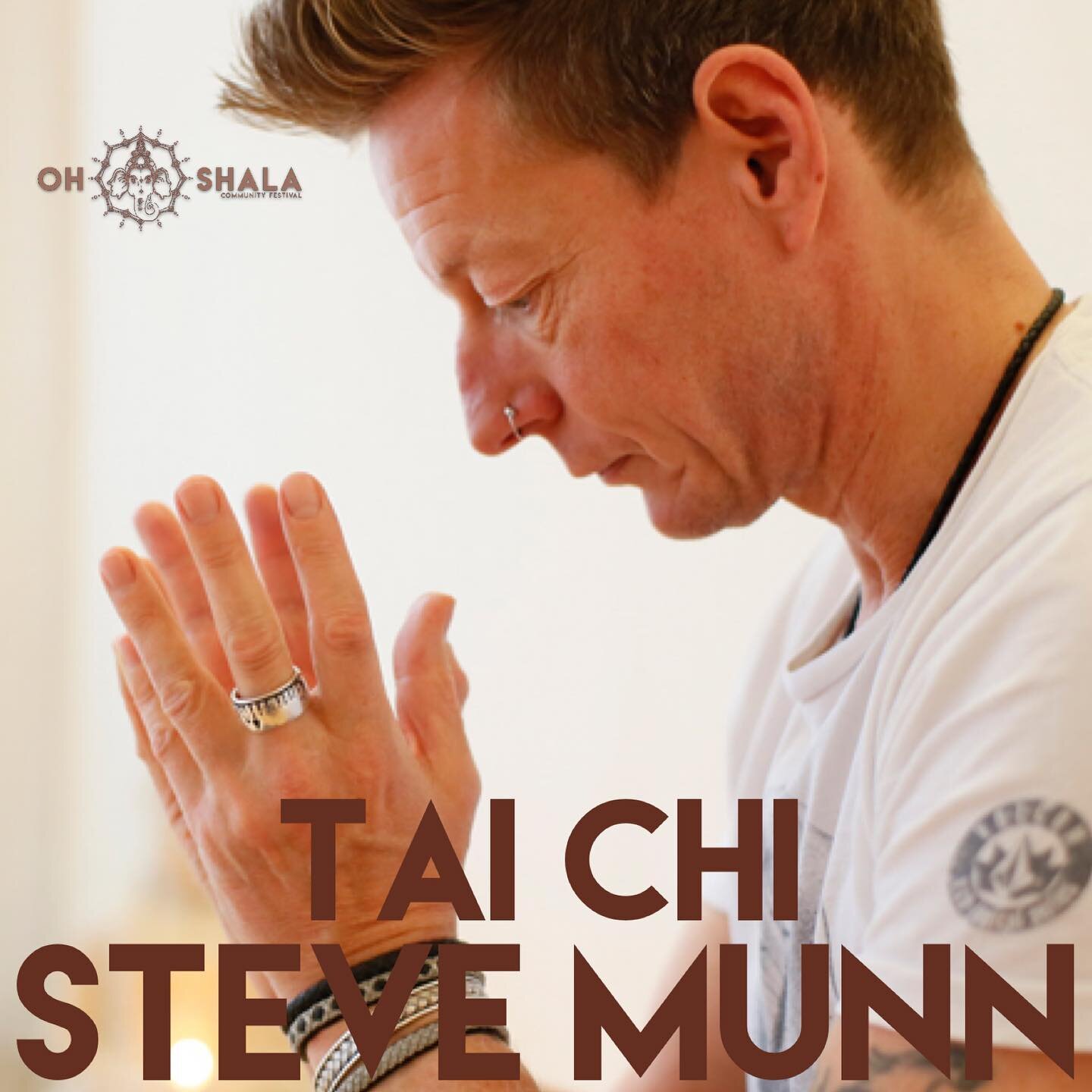 MEET STEVE
.
Steve @the_henley_yoga_studio will be teaching morning Tai Chi at the Ohshala Festival.

Steve trained in Qi Gong with Eva and Karel Koskuba and teaches Chen Style Tai Chi. Steve also teaches Yin yoga at his studio in Henley with Carlin,