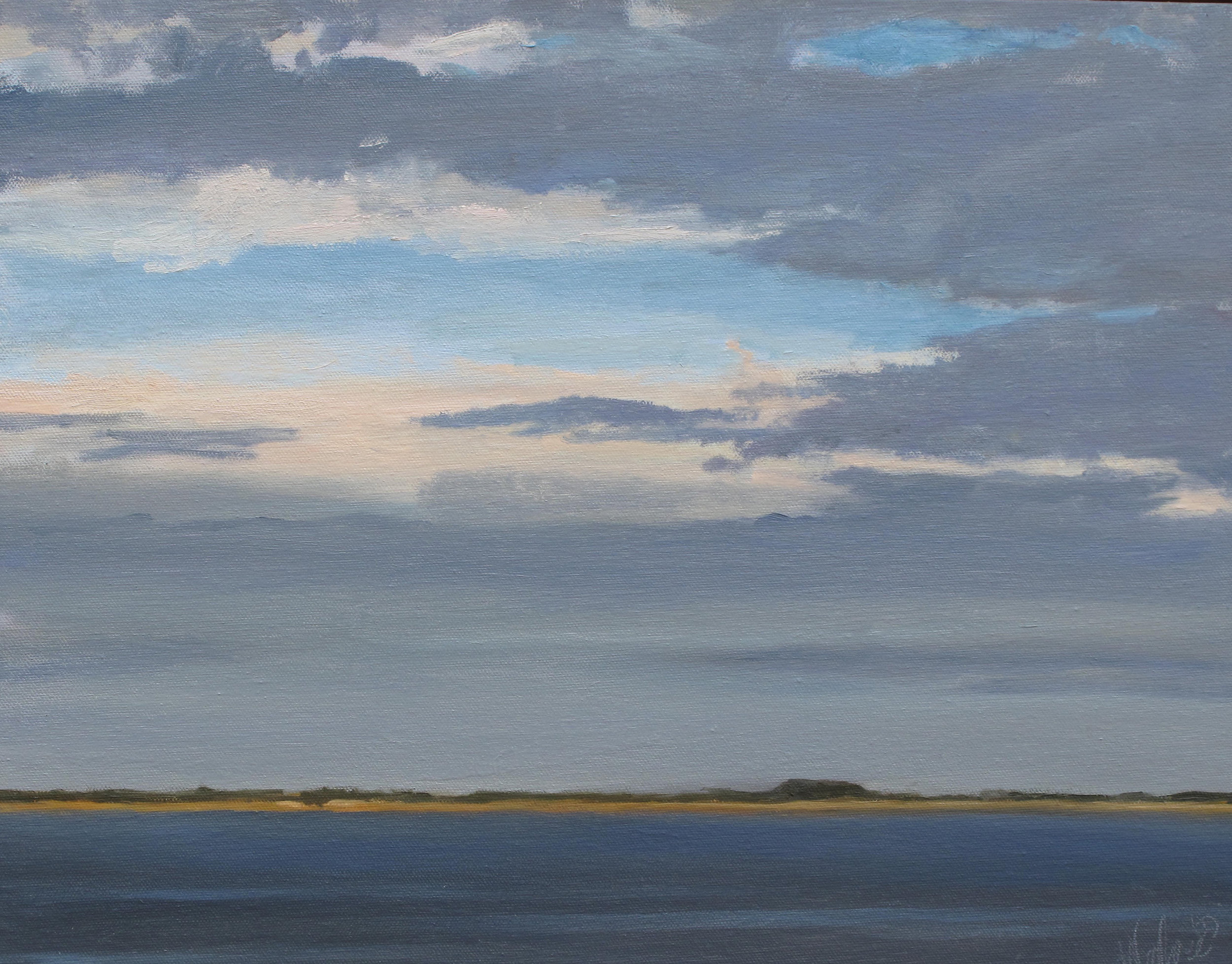 Long Point Sky, Oil on Canvas, 18x14"