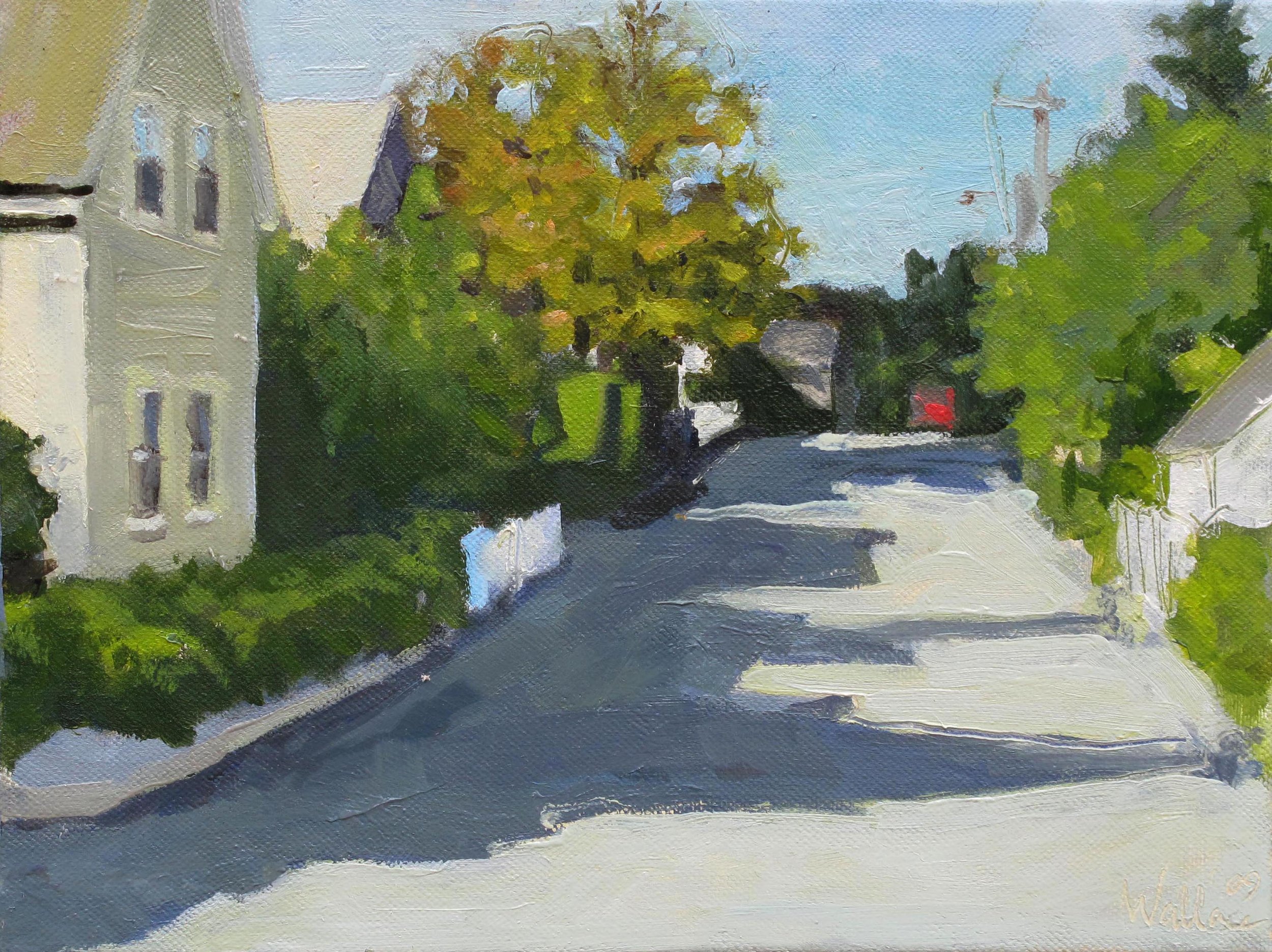 PTown Street, Oil on Canvas, 8x10"