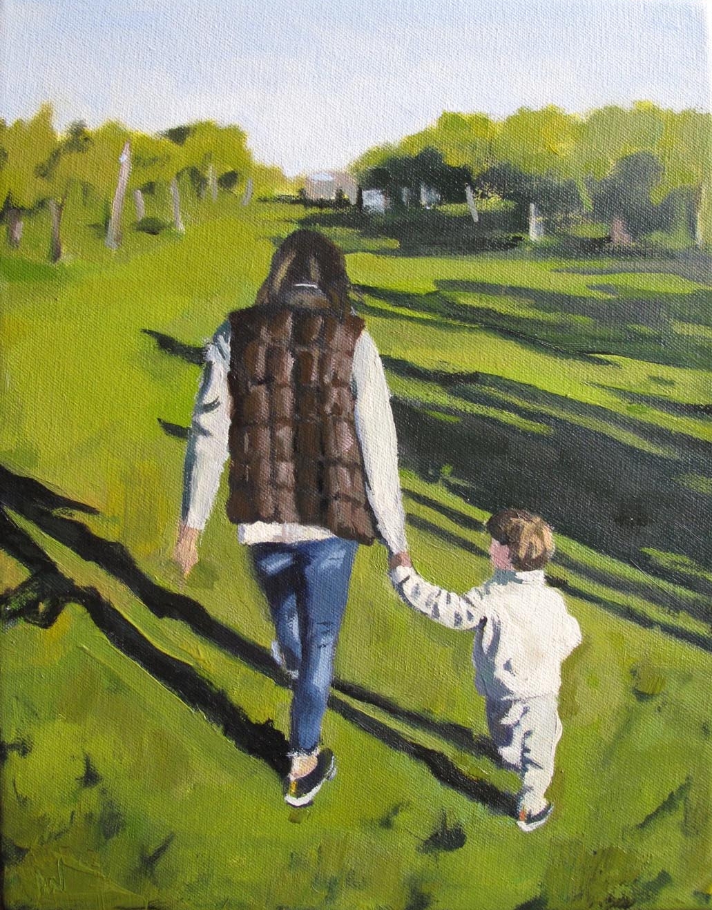 Lynn and Noah, Oil on Linen, 10x16"