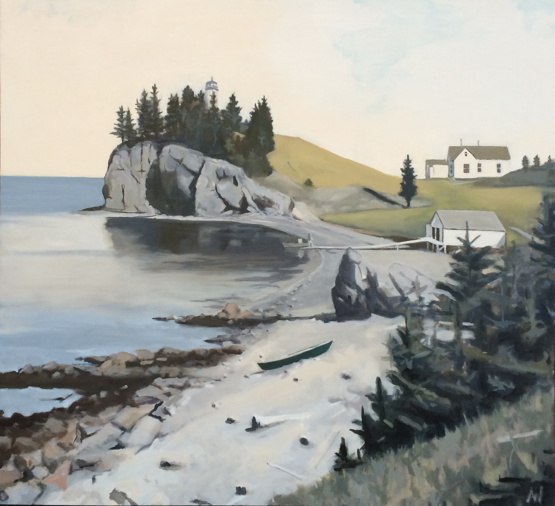 The Cove (Life During Wartime), Oil on Canvas, 55x60"