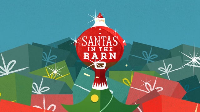 SANTAS IN THE BARN
