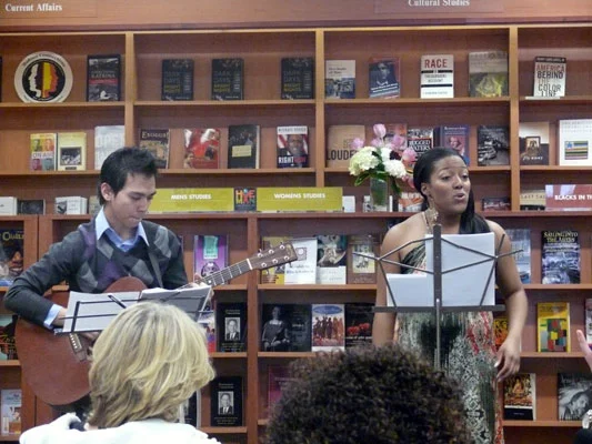 At the premiere of A Spirituals Experience at the Hue-Man Bookstore in Harlem