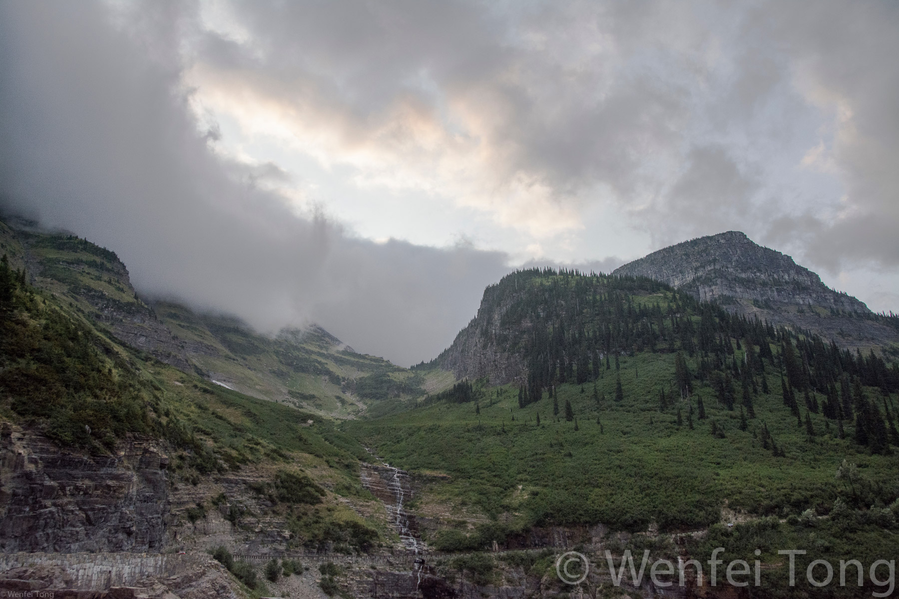 View from the Going-To-The-Sun Road in Glacier NP