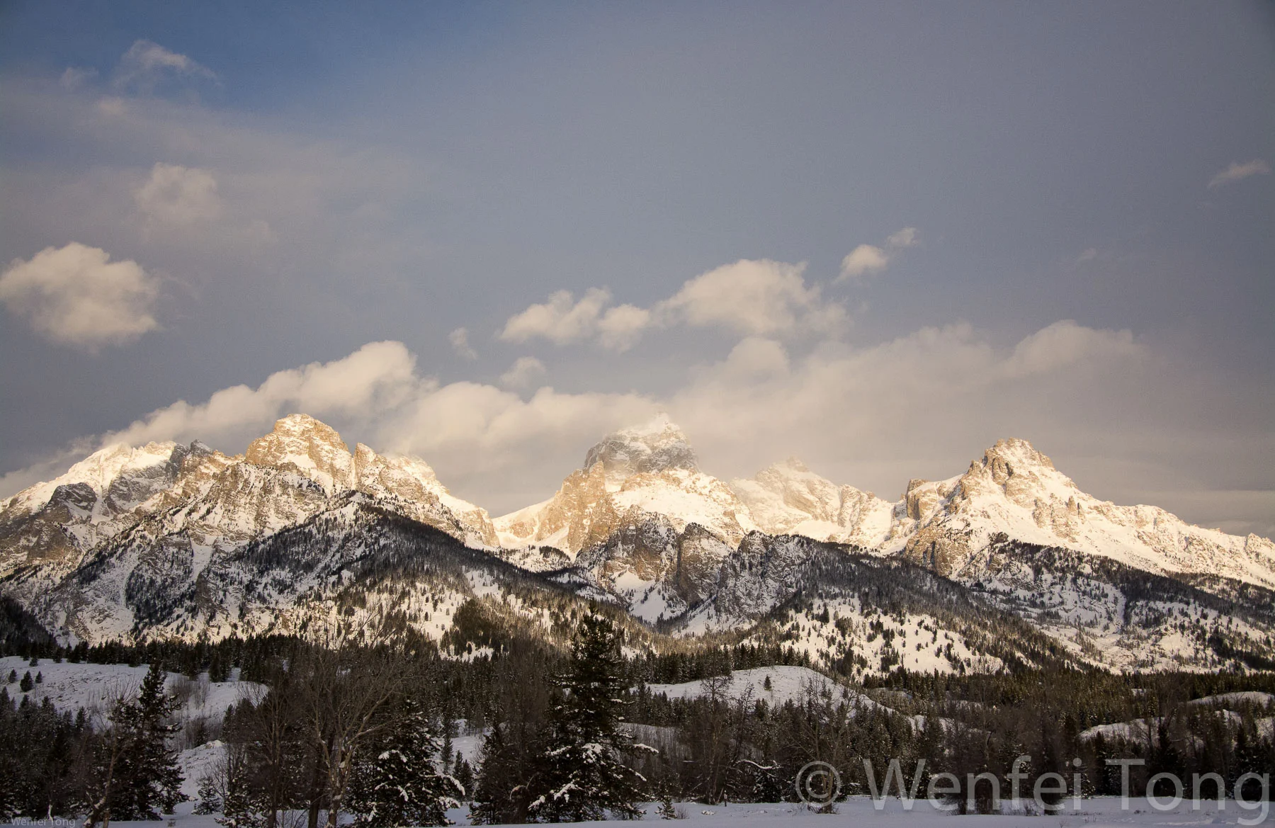 Cross-country skiing in Grand Teton NP, WY