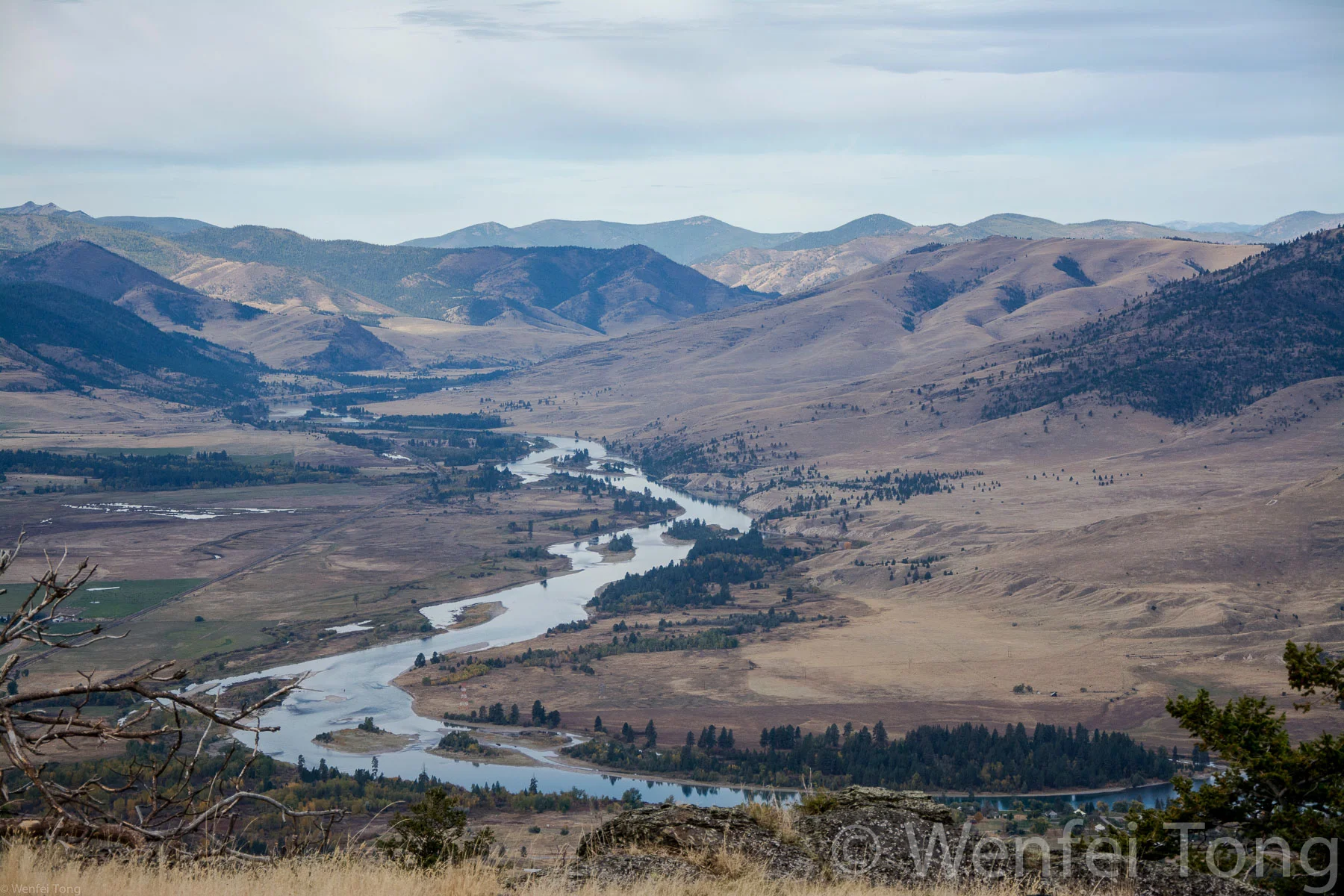 View of the Flathead river from the National Bison Range