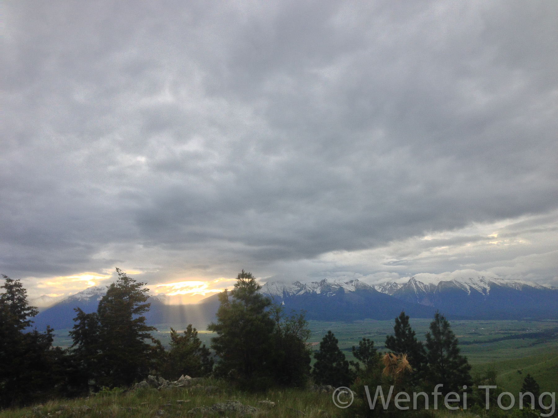 Sunrise over the Mission Mountains