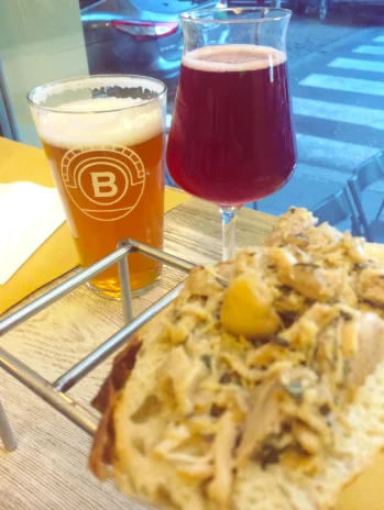 Trappizzino and craft beers at Be.Re in Rome, Italy