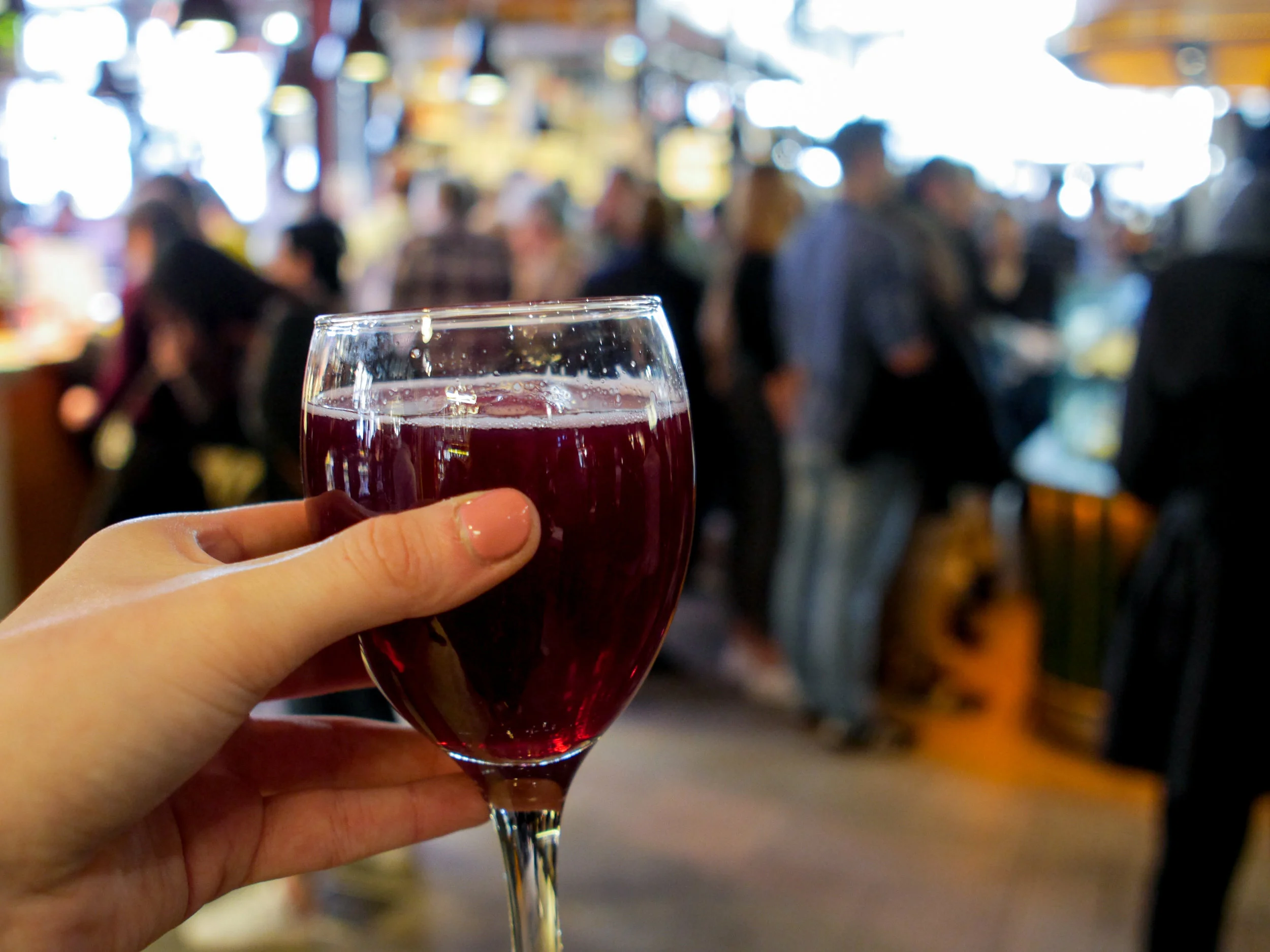 Summer wine in Mercado de San Miguel in Madrid, Spain