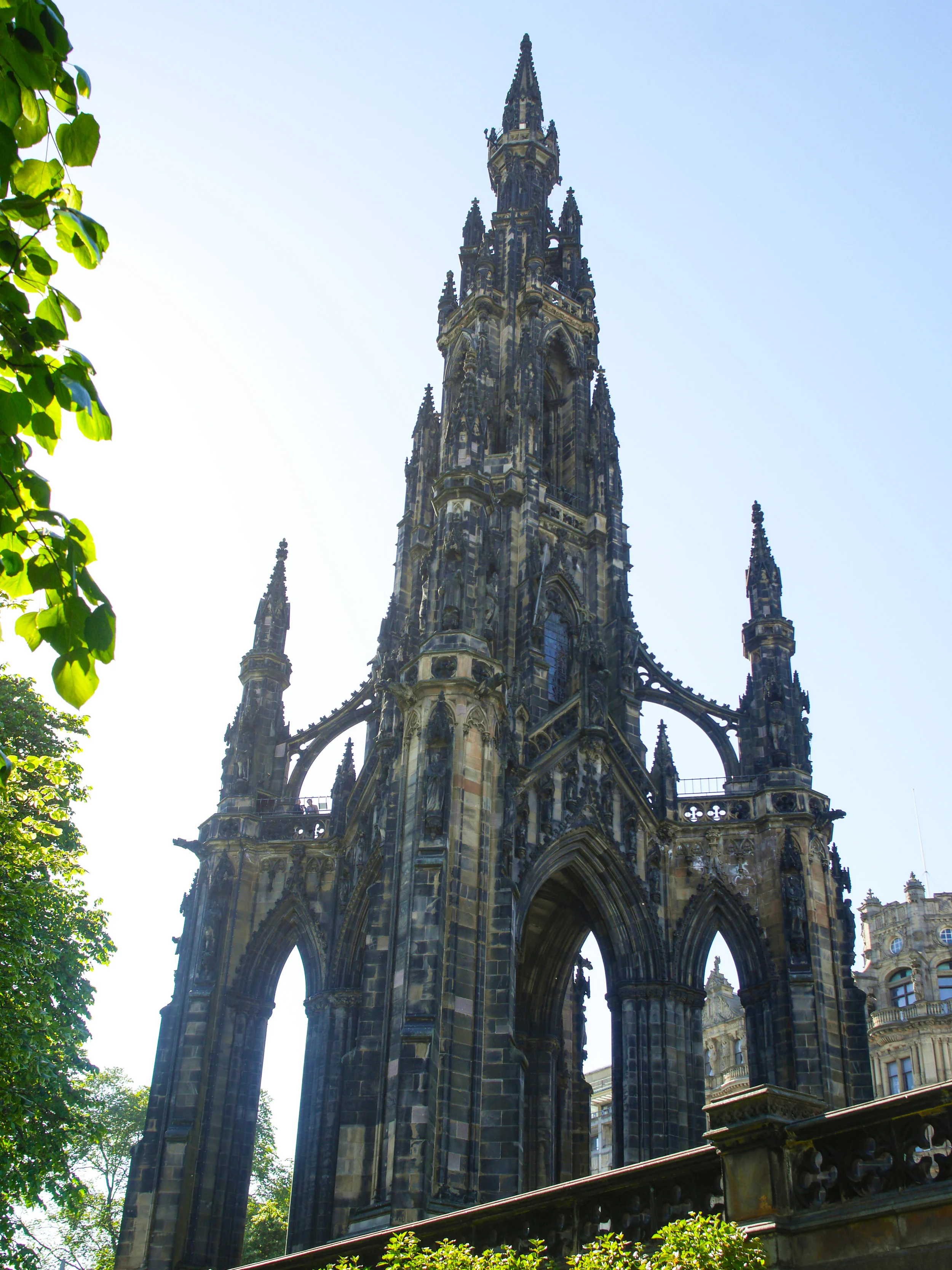Scott Monument in Princes Street Gardens in Edinburgh, Scotland
