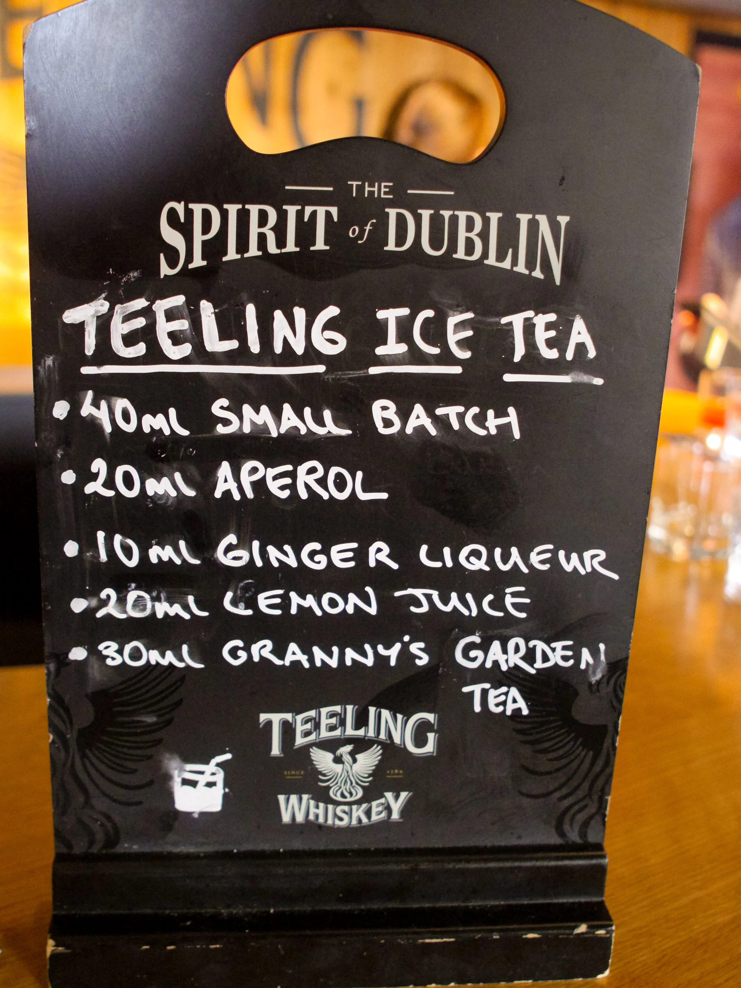 Teeling Ice Tea recipe at Teeling Distillery in Dublin, Ireland