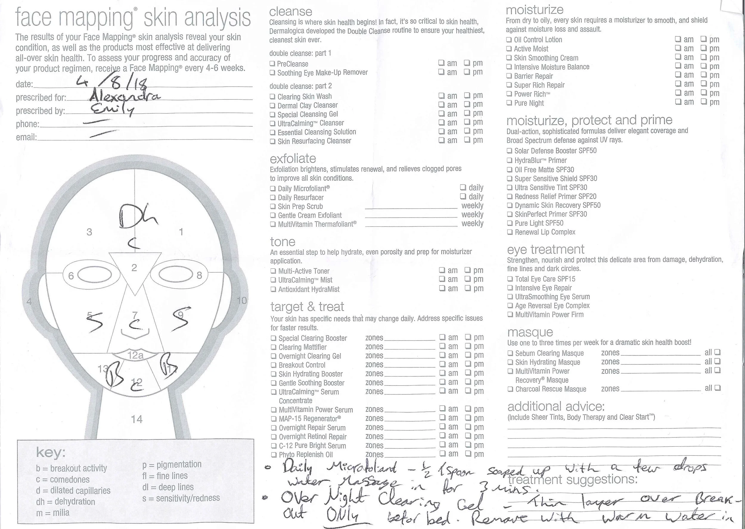 Face Mapping Skin Analysis from The Buff Day Spa in Dublin, Ireland 