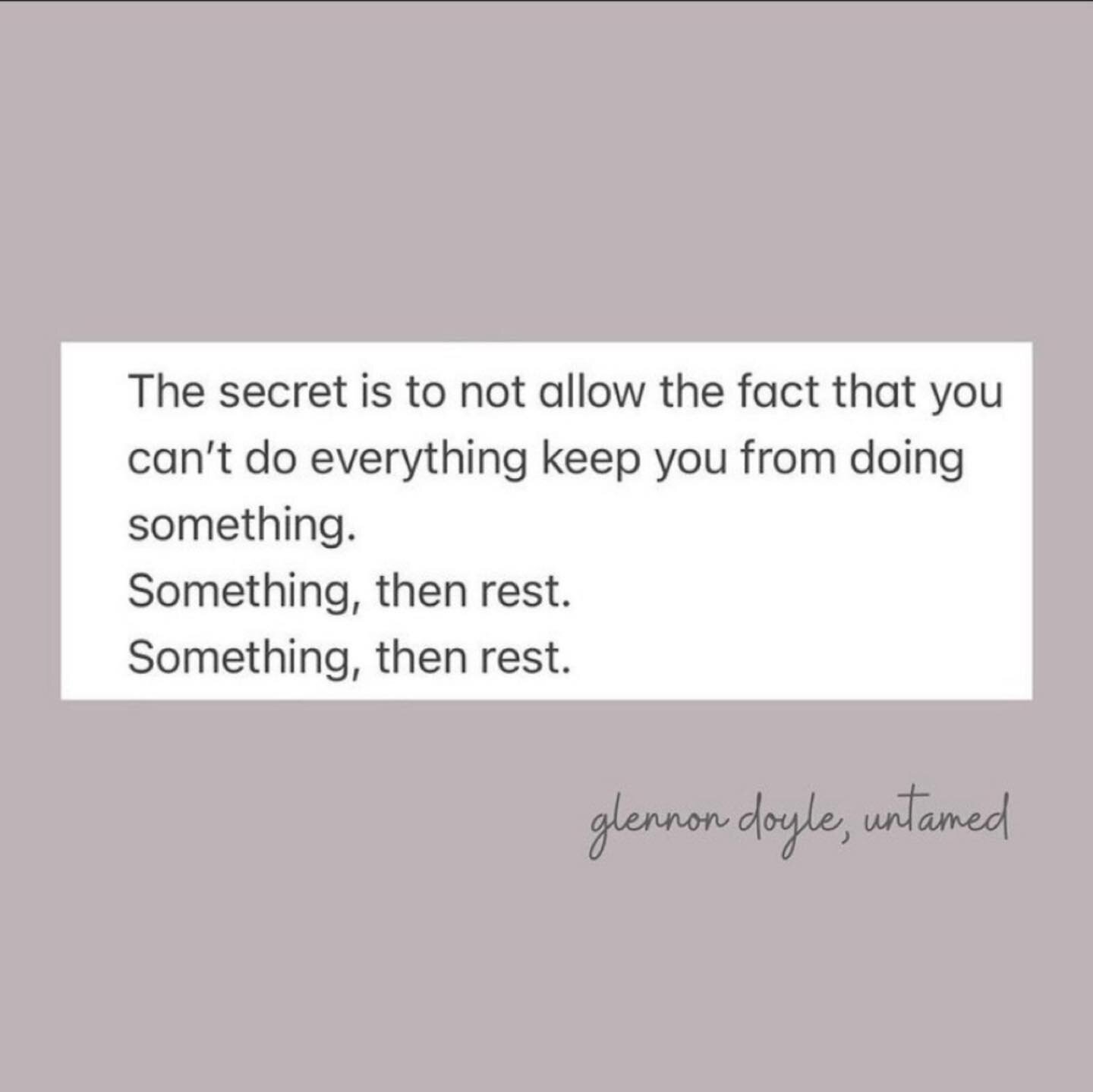 Something, then rest.