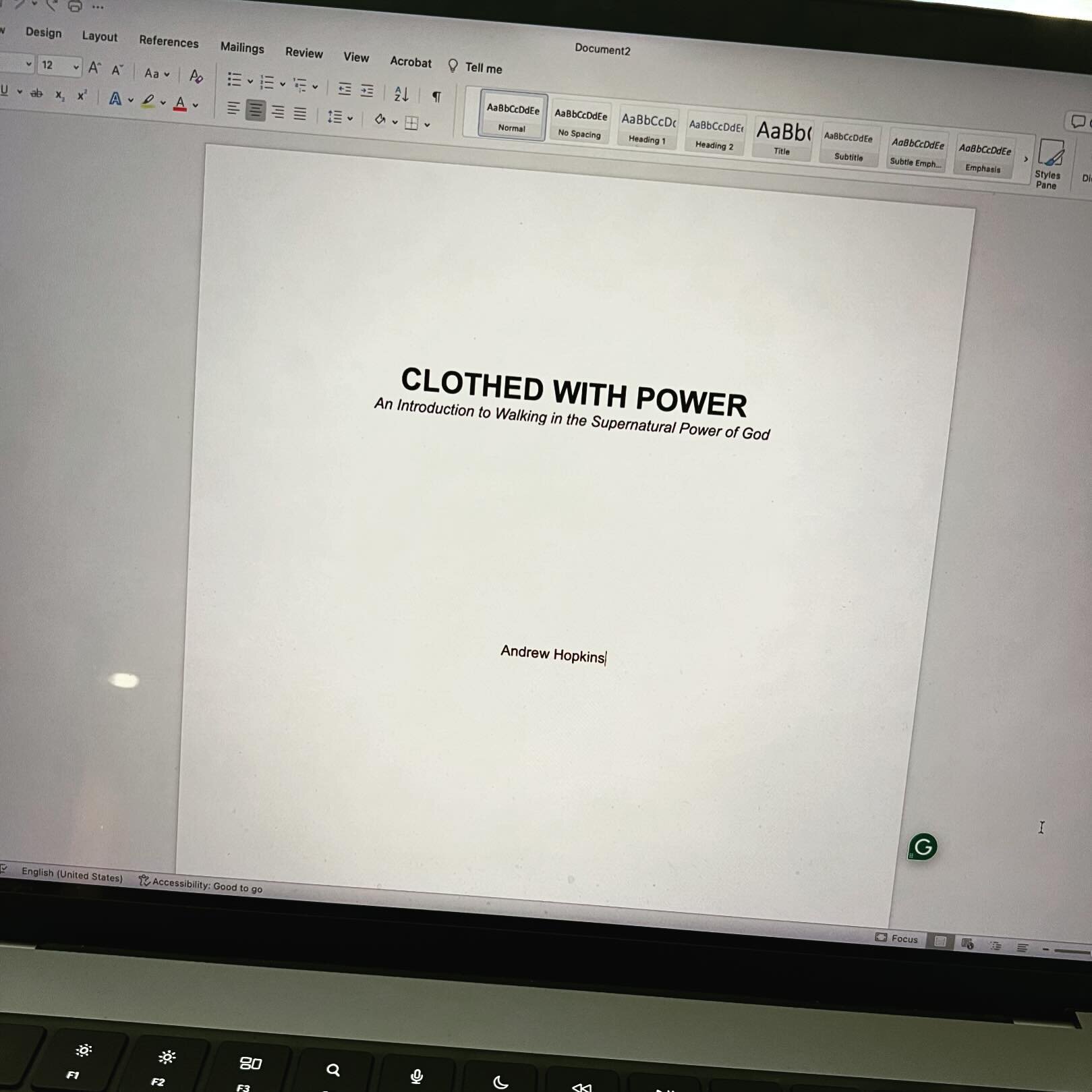 Working on something new&hellip;CLOTHED WITH POWER: An Introduction to Walking in the Supernatural Power of God. 
Equipping for the next gen to walk in power that points to Jesus 🙌🏽🔥

#newbook #HolySpiritpower #Jesussaves #prophesy #healthesick #c