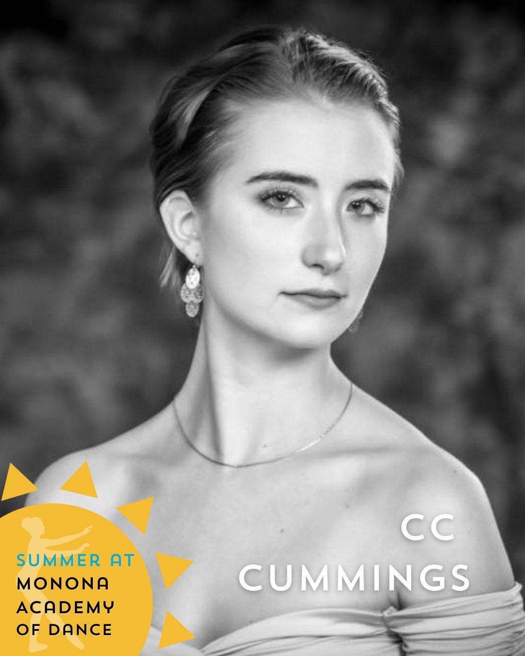 ☀Summer Guest Faculty: CC Cummings

We are so excited to welcome our next spotlighted guest instructor, Ms. CC! She will teach Ballet, Pre-Pointe, Pointe, and Contemporary during our Summer Intensive. 

CC Cummings was born in Cincinnati, Ohio and be