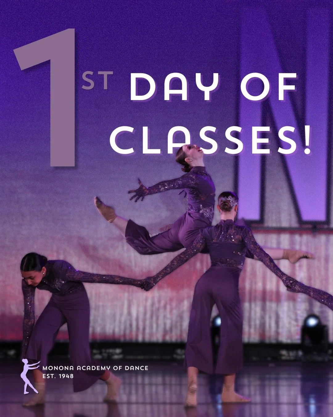 We're back and we're leaping into our 79th year! 

Today is the first day of our 2026-2027 academic year and we're so excited to welcome the dancers back into the studios! It's been a busy summer, but now we're back to regularly scheduled classes. 


