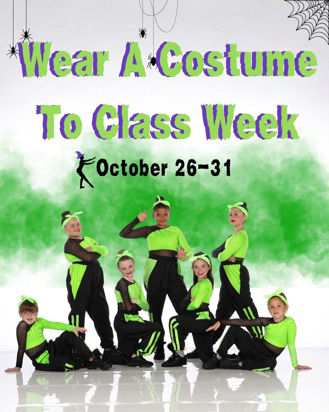👻It's that time of year! 🎃

Dancers are welcome to wear their creepy costumes and show off their ghastly grooves this week! Please come to class with costumes that are 1) appropriate and 2) still allows the dancer to move. Regular footwear for clas