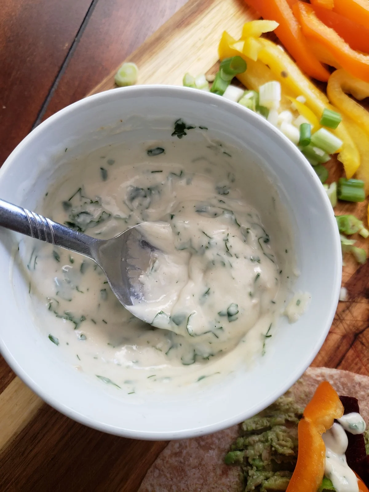 the fresh herbs really make this dressing tasty!