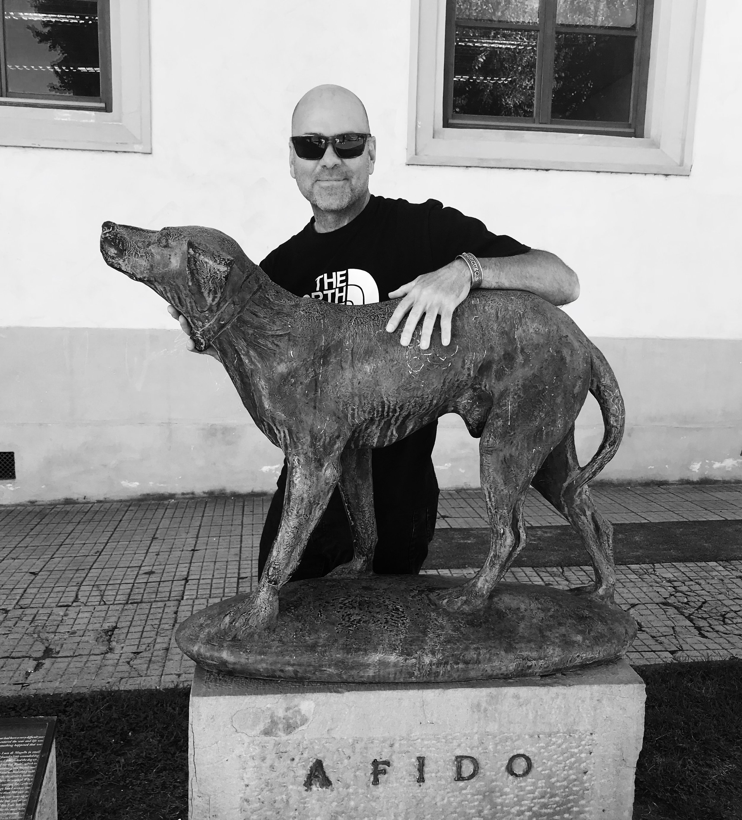 Paul, at the Fido Memorial in Borgo San Lorenzo, Tuscana, Italia