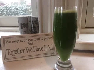 Spinach Juice with togetherness sign.jpg