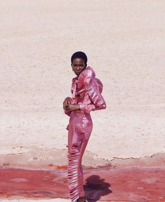 Aamito Lagum by Daniel Riera for Harper’s Bazaar US (December 2016) via Trendland.com