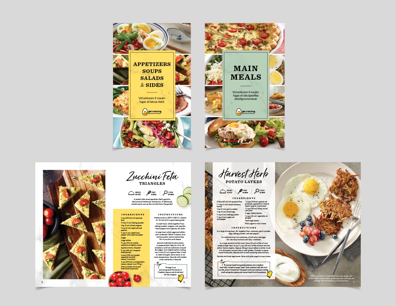 Cookbook & recipe layout design