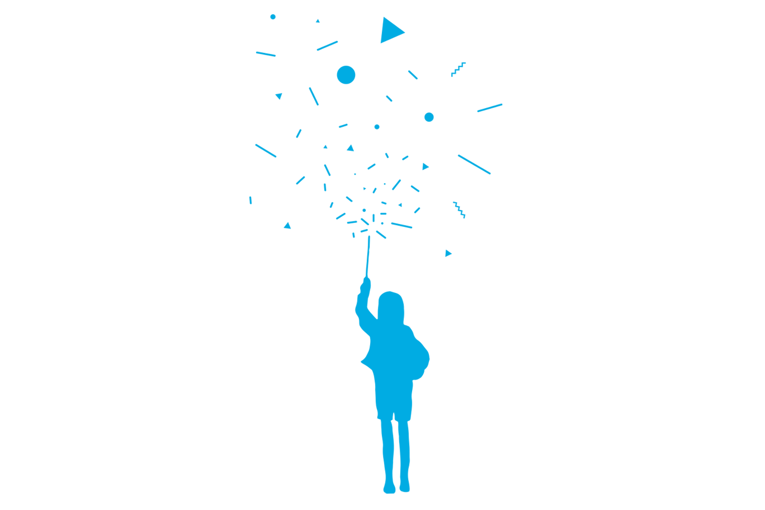 The theme of the night was Spark A Generation of Doers . I created a series of characters with sparklers, creating a fun and unique style to all assets.
