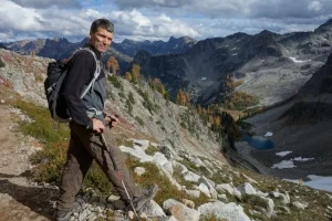 This is a photo of Scott Rampton, not in the top photo but an important member of the family nevertheless, Jenny's significant other of fifteen years or so. Jenny is the fourth from the right in the top photo. They both spend a great deal of their time hiking, backpacking, and skiing. 
