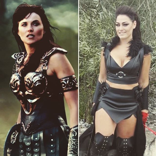 Everyone keeps telling me I look like next generation Xena... I don't think so but maybe there are a few similarities #warrior #warriorprincess #xena #lookalike #twinsies 🤔🤣⚔️🏹🛡️