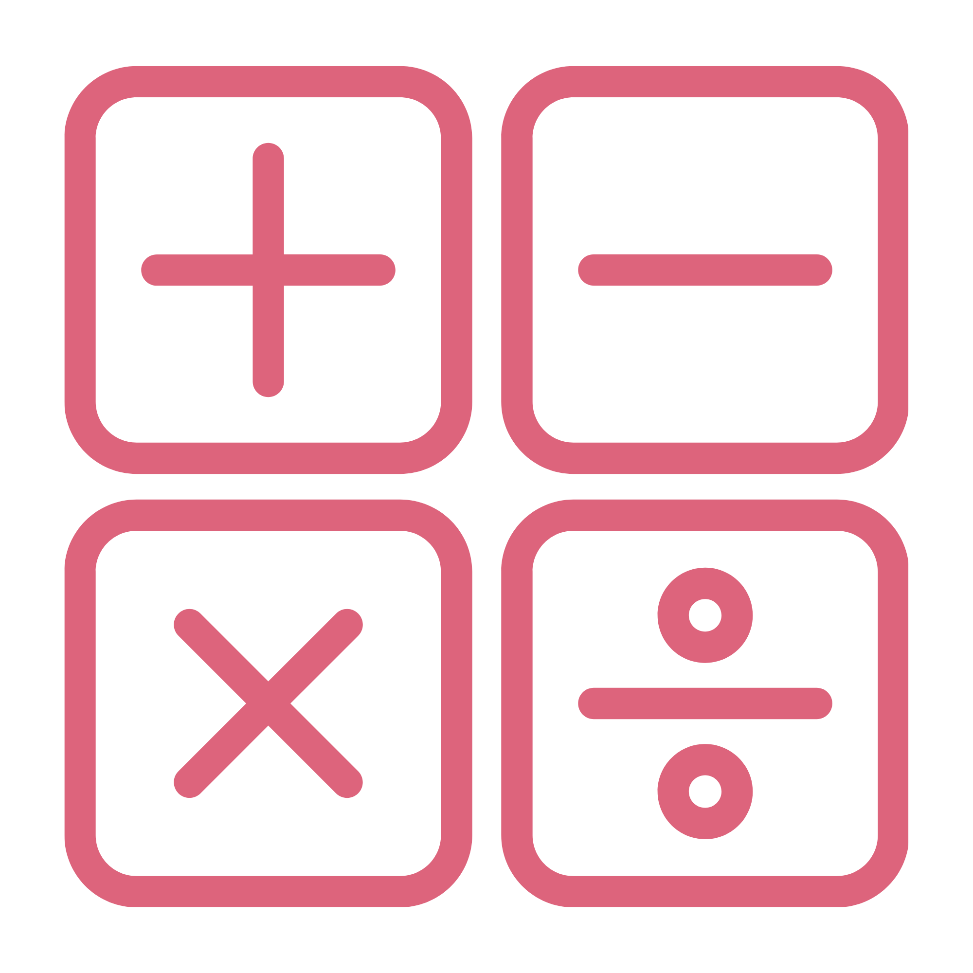 Pink outline icons representing the Facebook and Instagram logos.