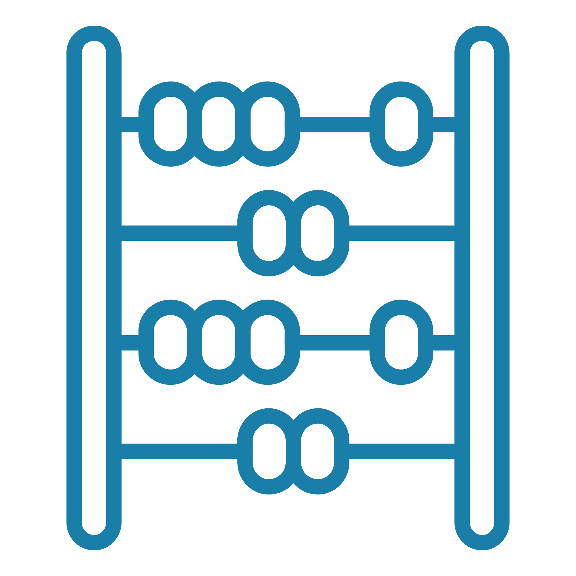 Blue piping diagram illustrating a fluid flow system with interconnected pipes and valves.