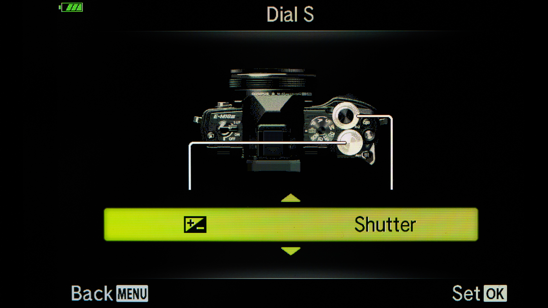 I set up the Dials so that the Exposure Compensation is on the back wheel. The front wheel is for Aperture or Shutter Speed depending on what Mode you are using.