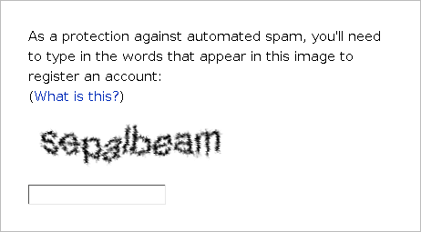 An early example of CAPTCHA.