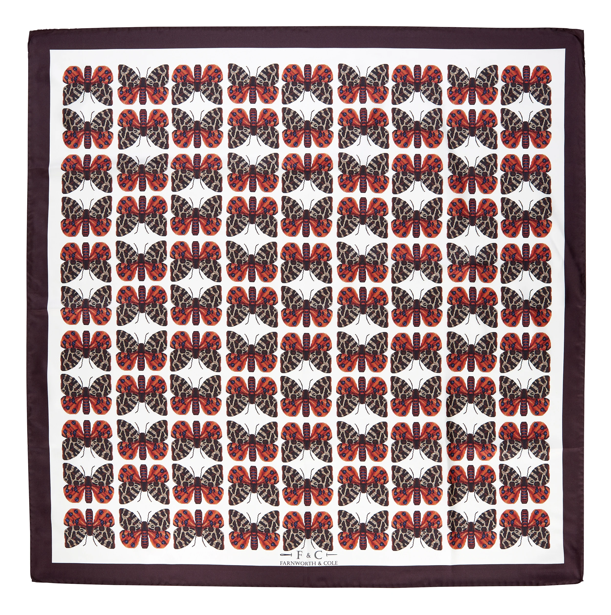 beautiful insect garden tiger moth on silk scarf