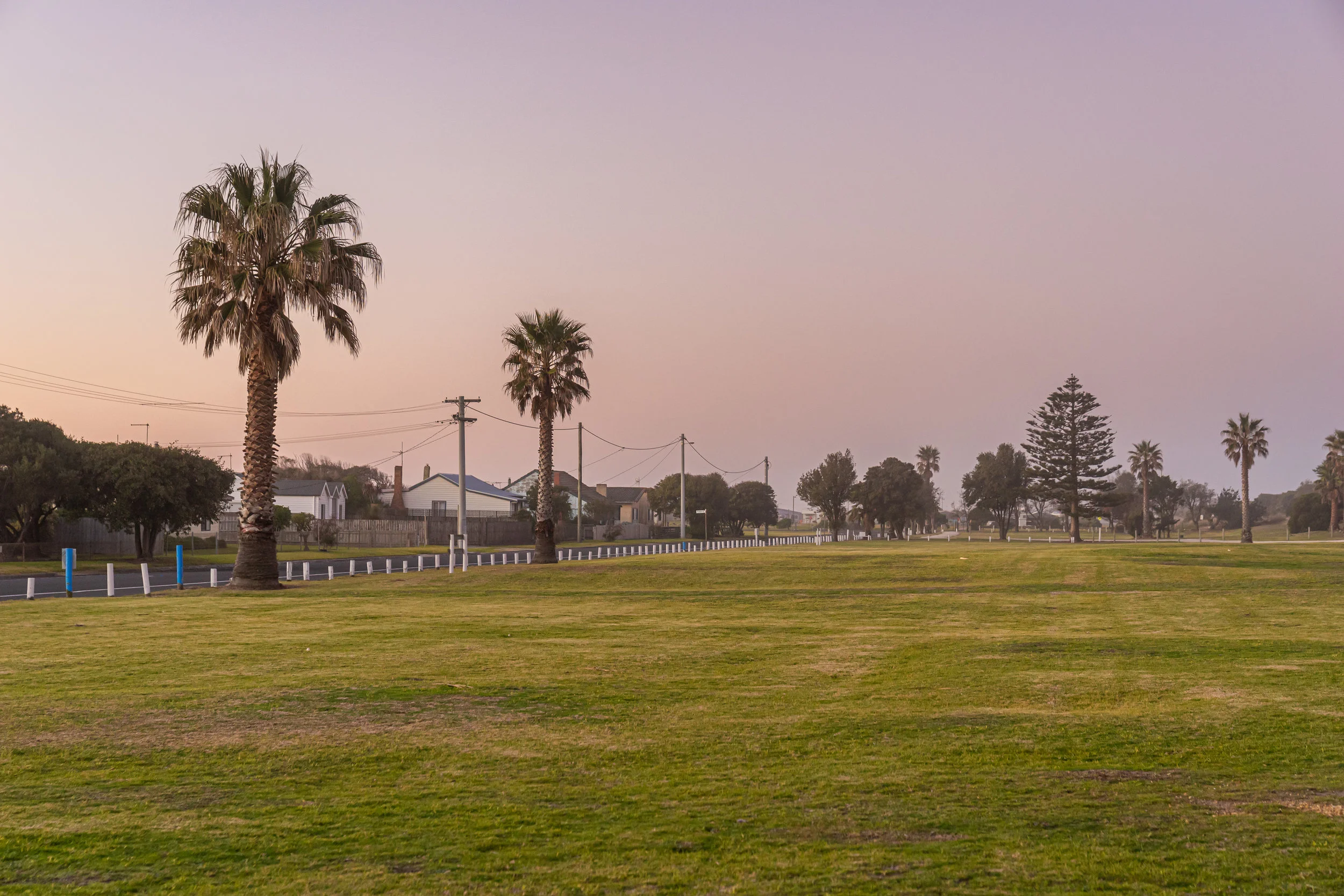 Site of the old caravan park, now moved back from the foreshore