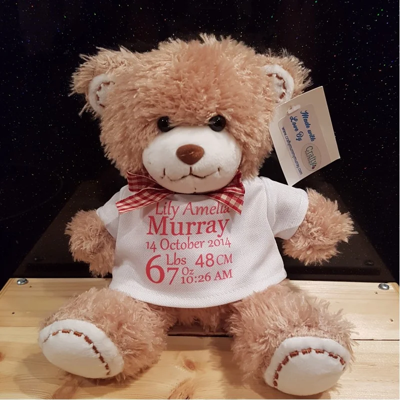 Personalised Baby Birth Teddy Bear