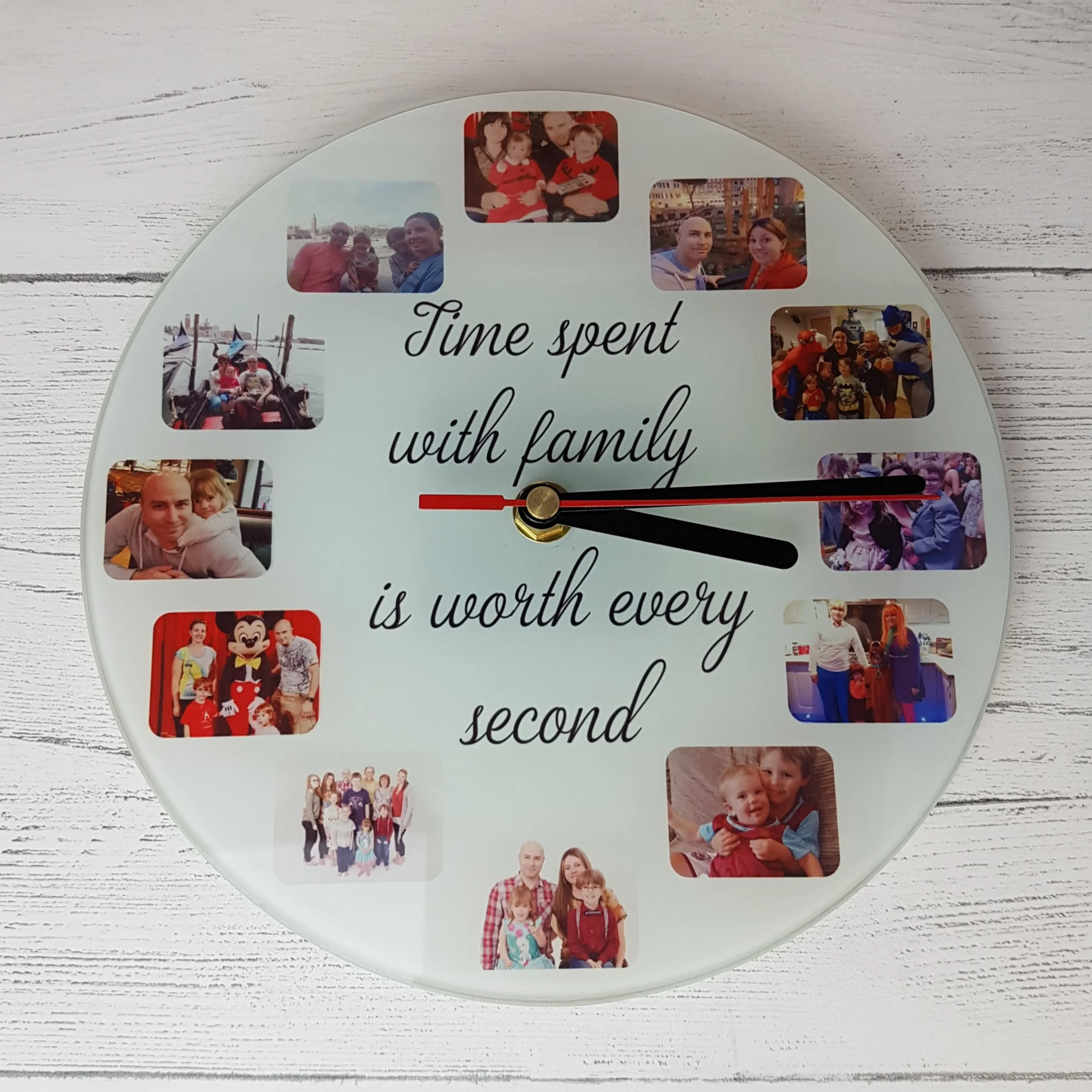 Personalised Glass Photo Clock