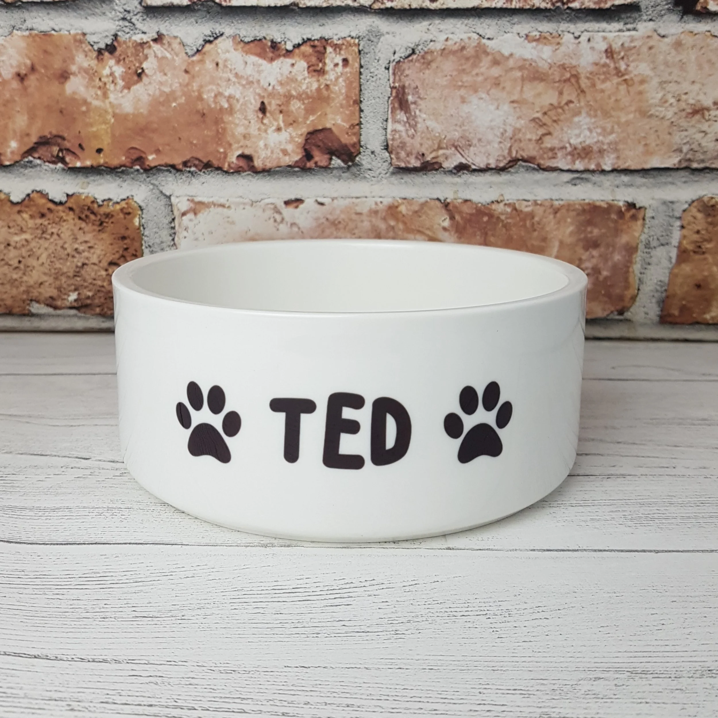 Ceramic Pet Bowl - Paw Print Design