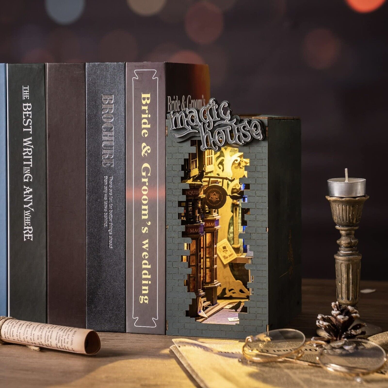 Magic House - 3D Creative Bookend by Rolife — Handcrafted Me