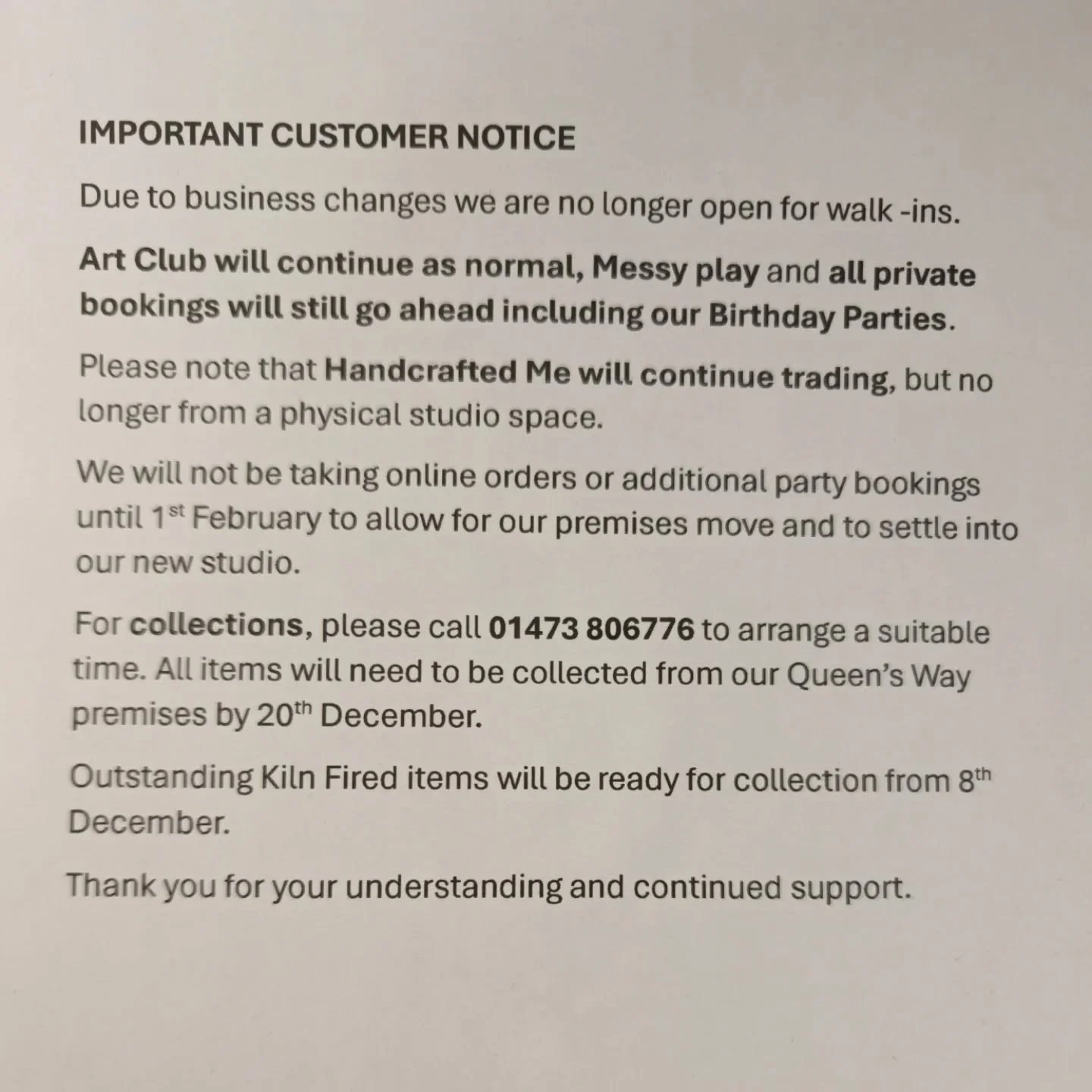 A little earlier than intended but we are now closed for walk-ins.