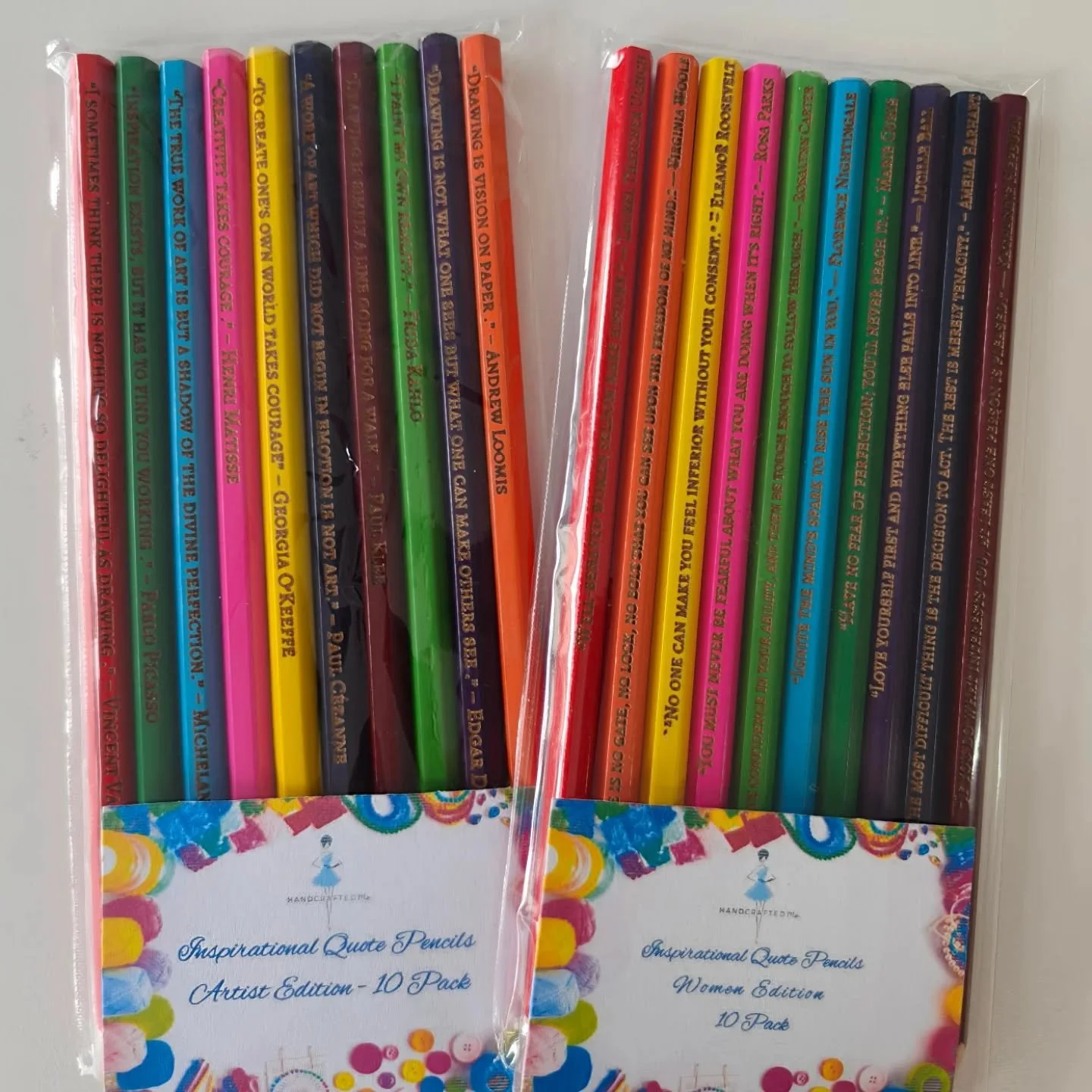 Inspirational Quote Pencils - Women Edition - 10 Pack