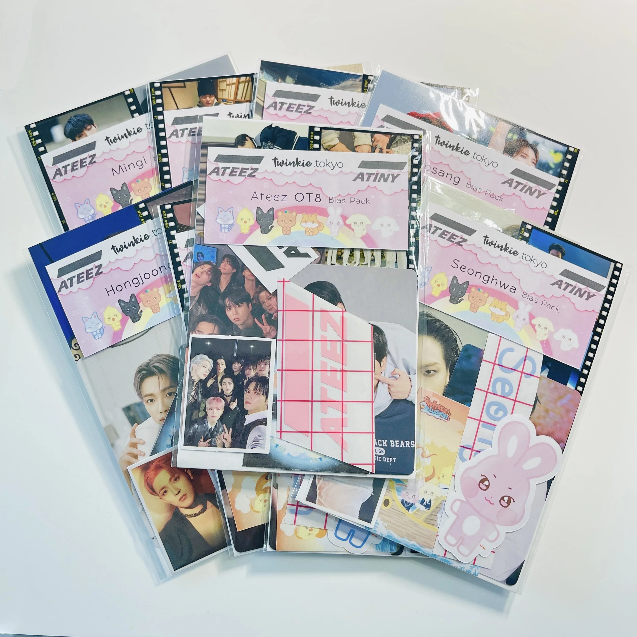 Ateez Bias Pack Mystery Bags - 8 Items + Holo Sticker Sheet