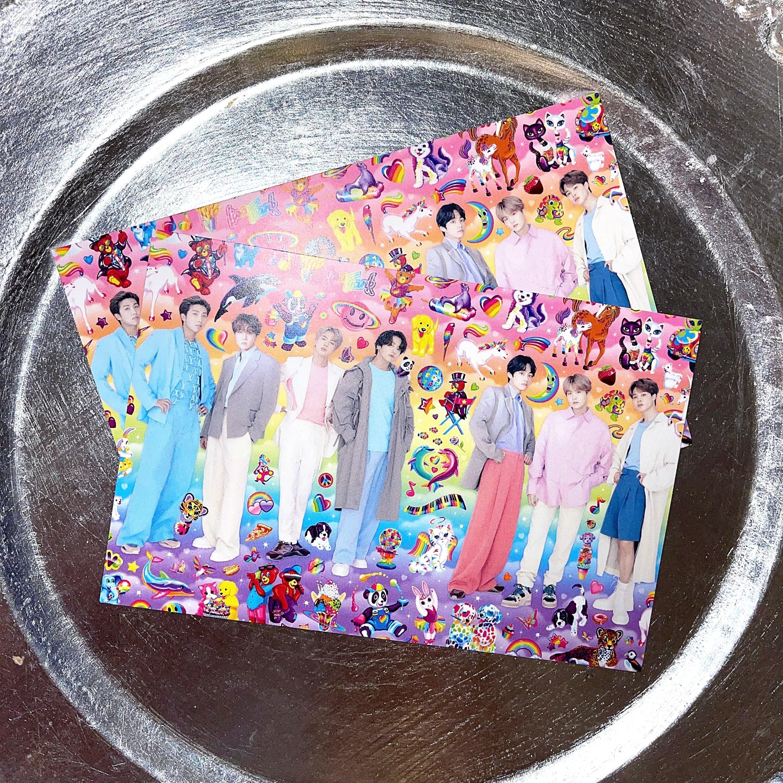 BTS Paper Lisa Frank Postcard