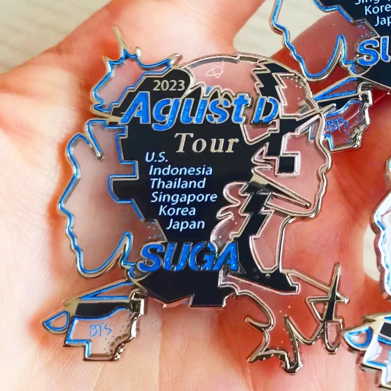 Suga Agust D D-Day BTS Global Concert Tour Stained-Glass Pin 