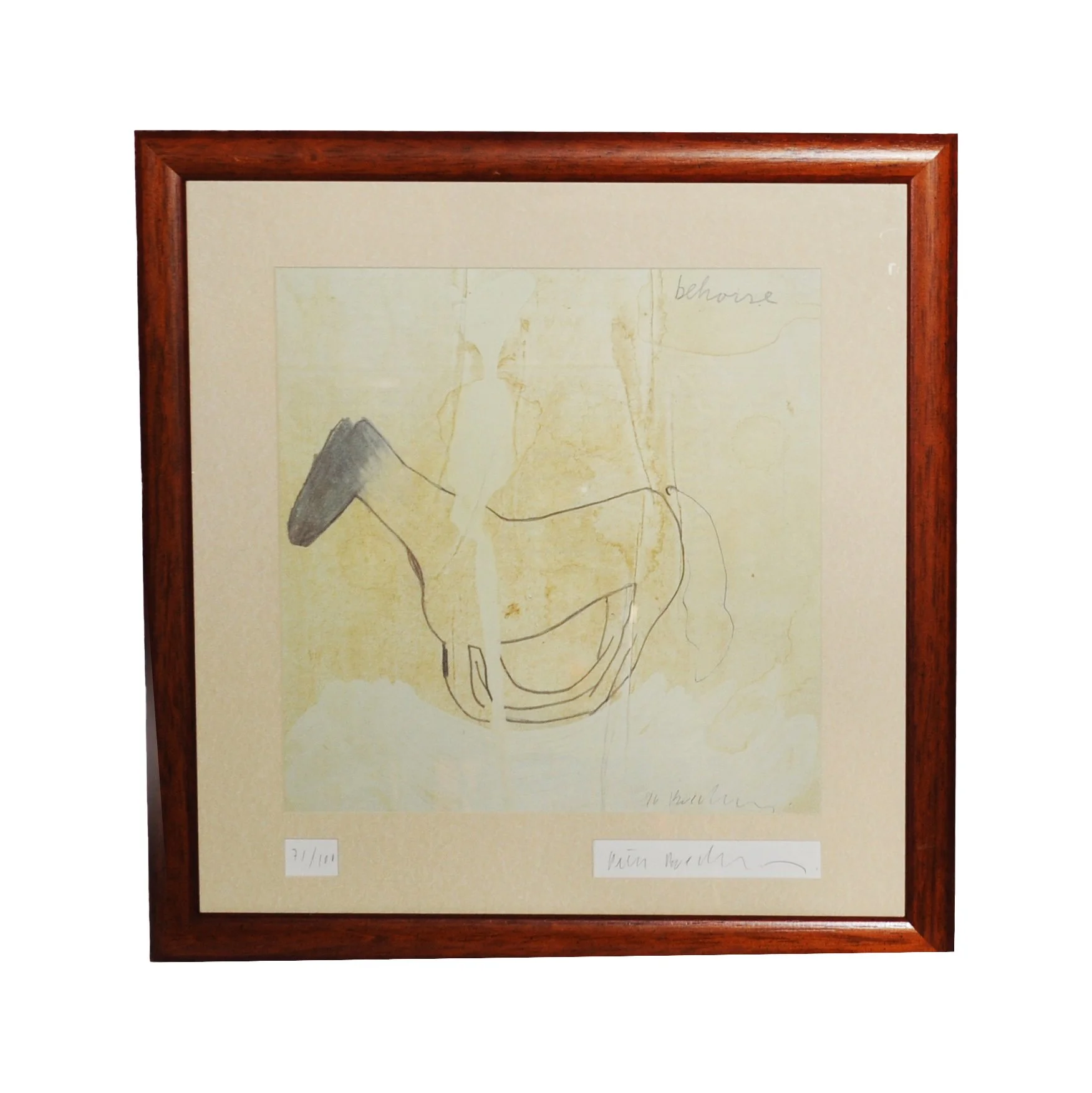 Peter Buechler | "Behorse" | Framed Signed Limited Edition (71/100)