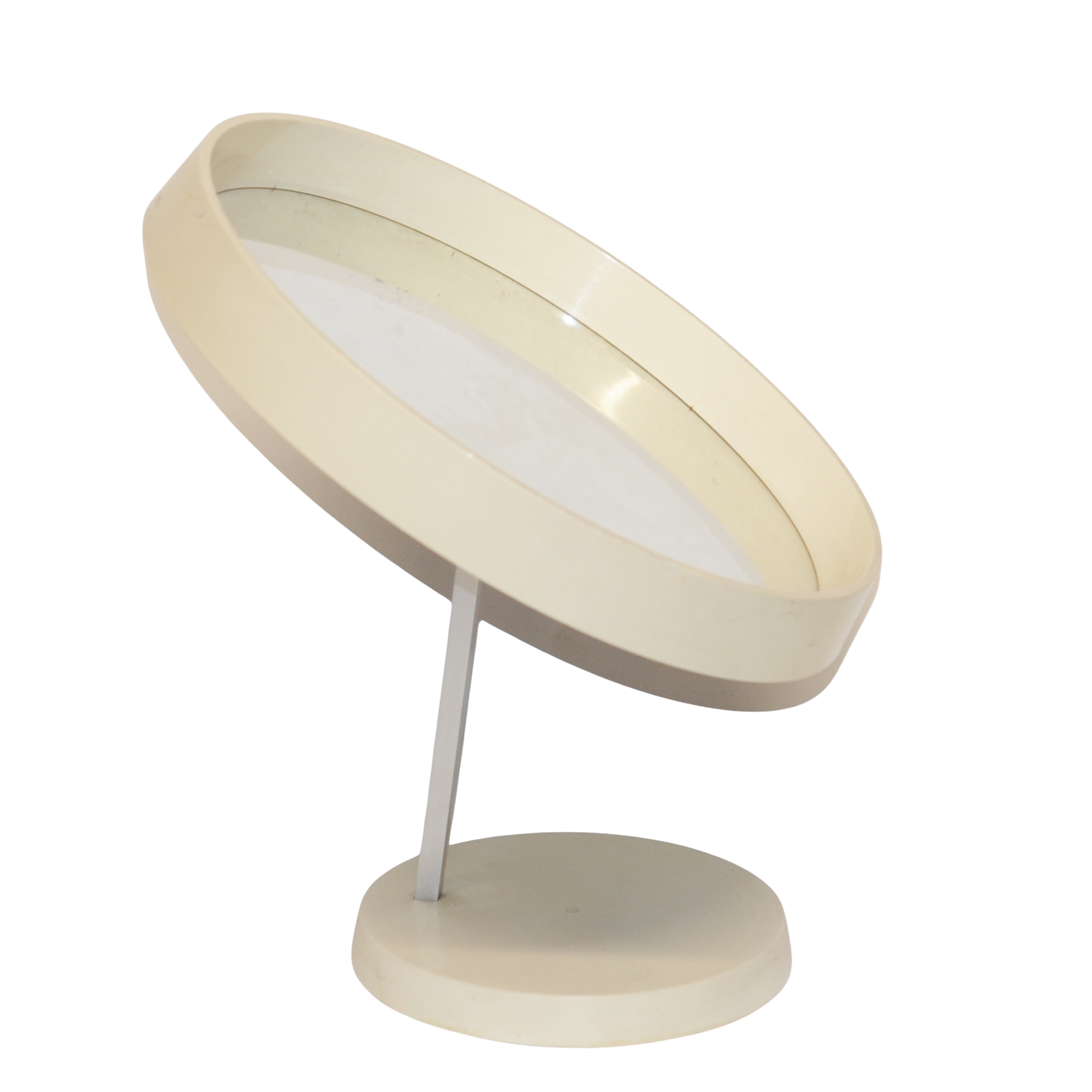 Vintage Danish Cream Table Top Vanity Mirror by Termotex, 1960s