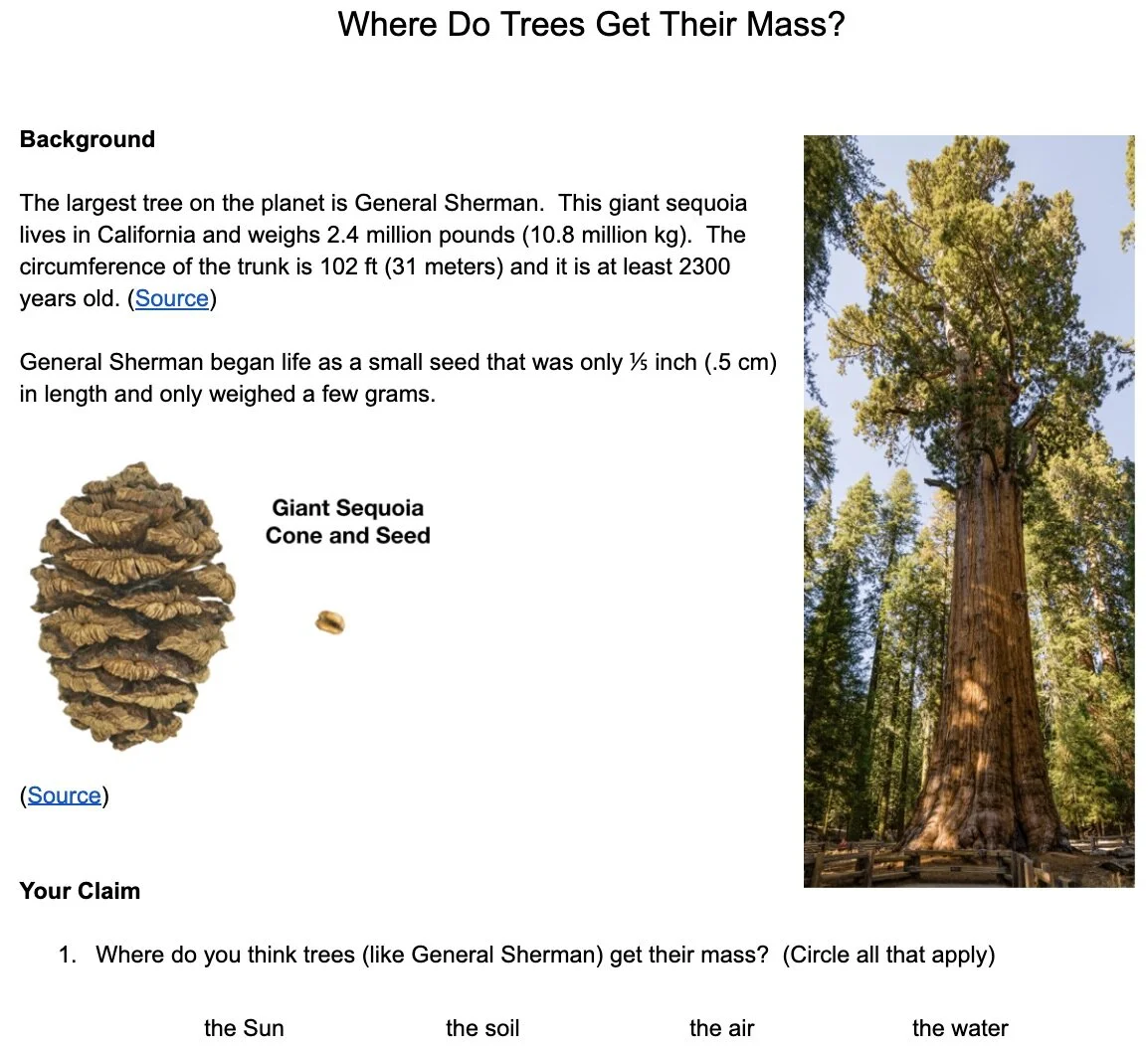 Where Do Trees Get Their Mass? — The Wonder of Science