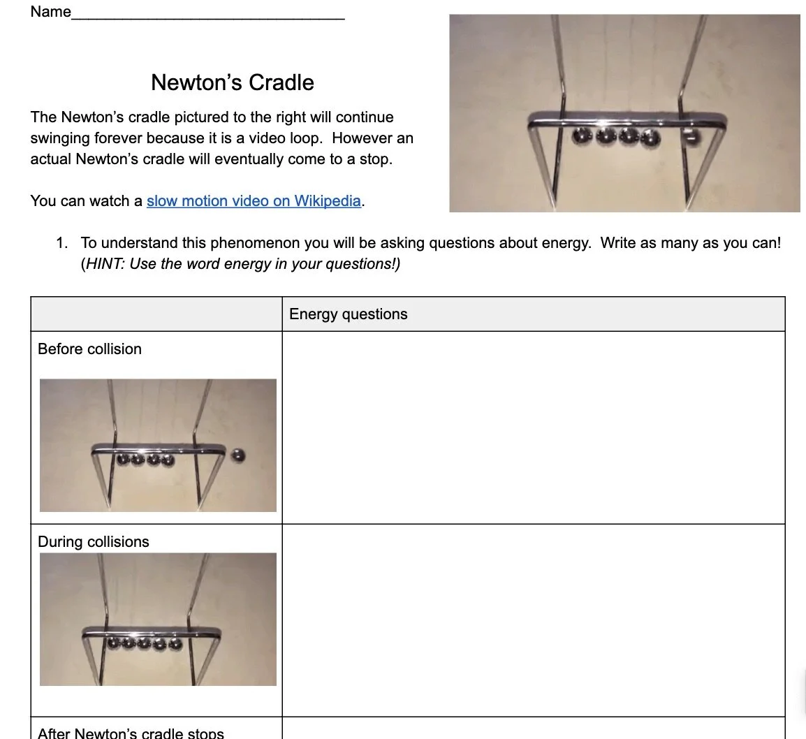 newton's cradle target